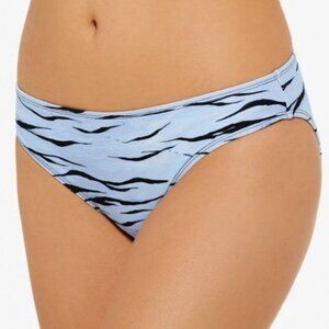 Hula Honey Blue Wild Cat Hipster Bikini Swim Bottoms Tiger Print Juniors Medium